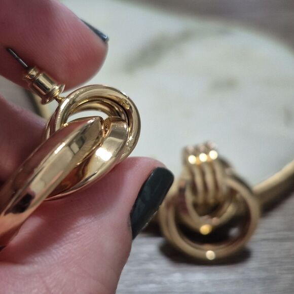 💲6️⃣ Bundled ✔️Dual Hoop Modern Gold Alloy Fashion Earring - Picture 3 of 5